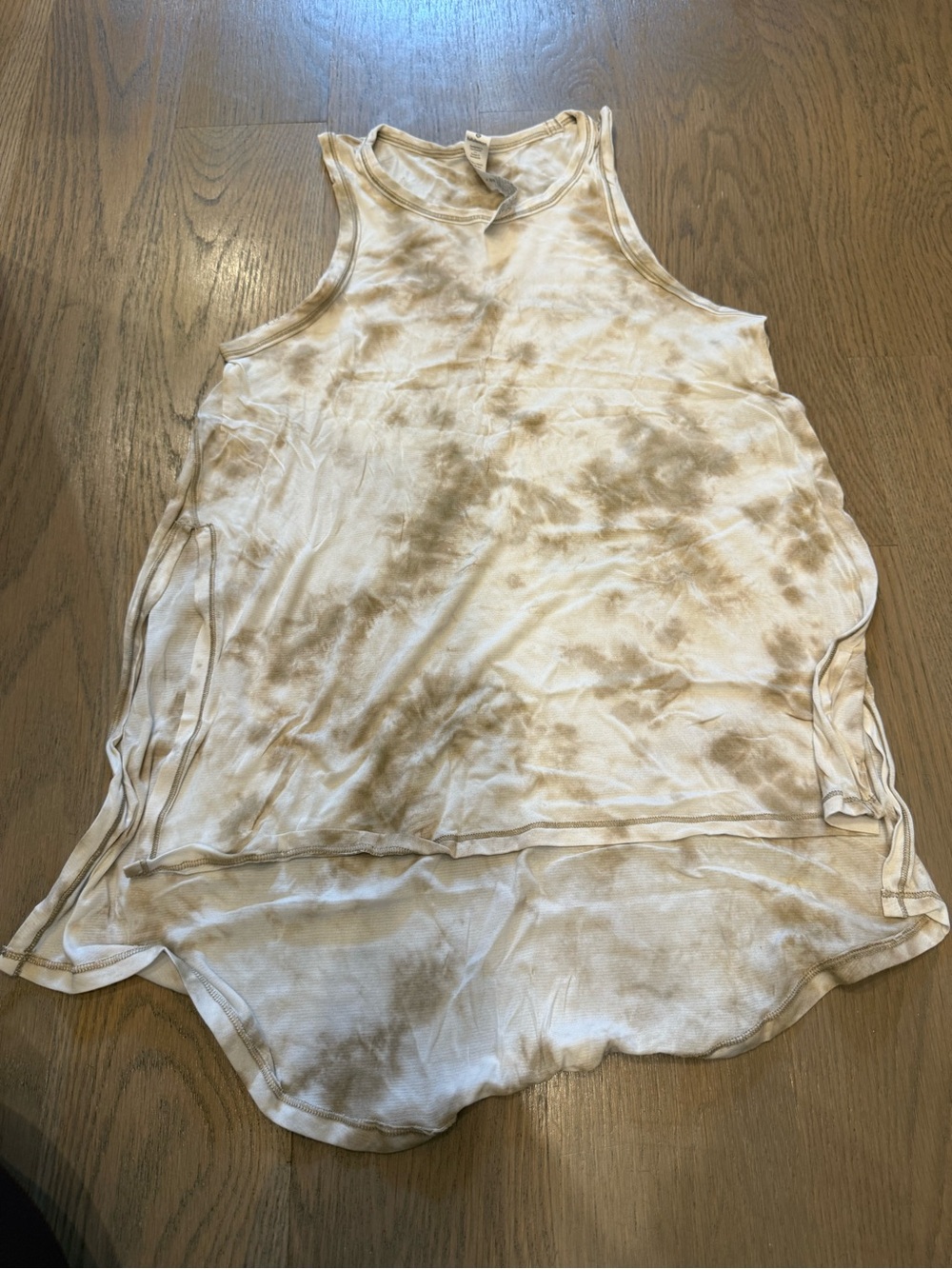 Lululemon Relaxed Tie-Dye Scoop Tank Top in Beige and Brown